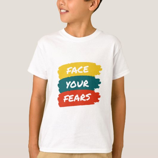 Face Your Fears Teen Boy Graphic T-Shirt |  Tシャツ (正面)