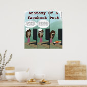 Facebookおもしろいの投稿の構造 ポスター (キッチン)