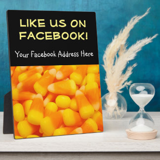 Facebookでいいね!キャンディコーンカウンターサイン プレート フォトプラーク