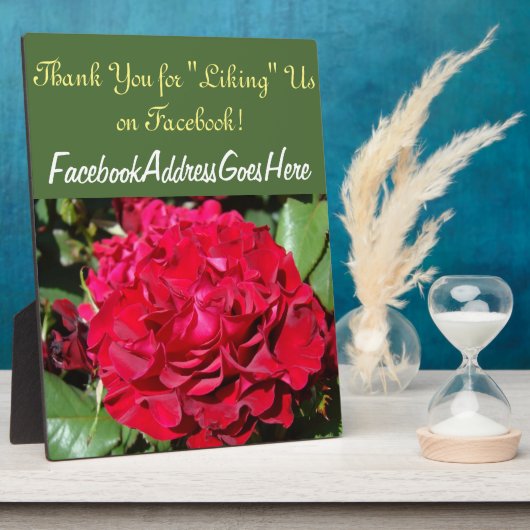Facebookでのいいね!ありがとうカウンターサイン フォトプラーク (側面)