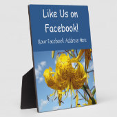 Facebookでイイね!カウンター小売サービスサイン フォトプラーク (側面)