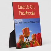 Facebookでイイね!サインカウンター小売サービス フォトプラーク (側面)