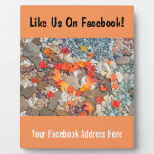 Facebookでイイね！プレートカウンターサイン　秋 フォトプラーク (正面)