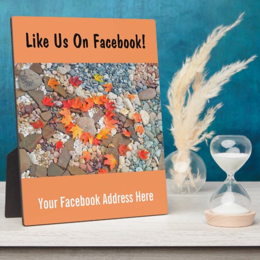 Facebookでイイね！プレートカウンターサイン　秋 フォトプラーク (側面)