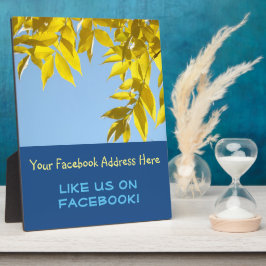 Facebookでイギョウシテね 秋 プレート カウンターサイン フォトプラーク