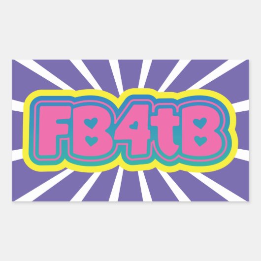 Facebookでブラインド・ステッカーを！ 長方形シール (正面)