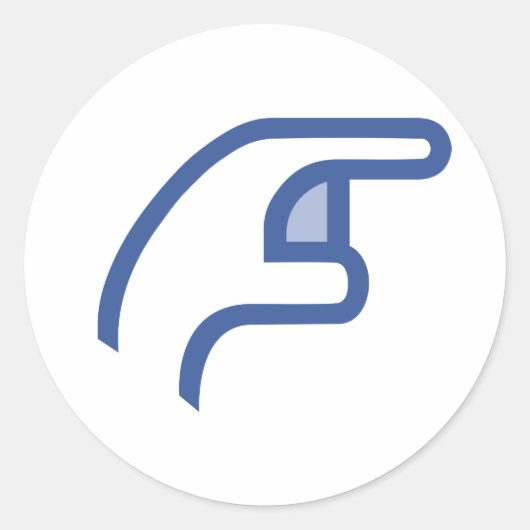 facebookで私を攻撃 ラウンドシール (正面)