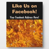 Facebookのサインカウンタープラークの私たち葉のように フォトプラーク (正面)