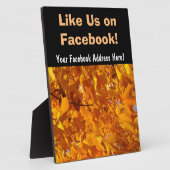 Facebookのサインカウンタープラークの私たち葉のように フォトプラーク (側面)