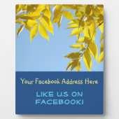 Facebookのプラークのカウンターで私たちのように秋 フォトプラーク (正面)