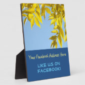 Facebookのプラークのカウンターで私たちのように秋 フォトプラーク (側面)