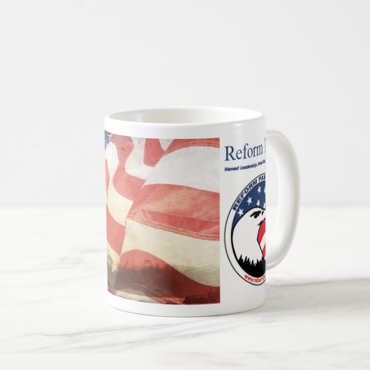 Facebookのマグのための改良のパーティーの旗 コーヒーマグカップ (正面右)
