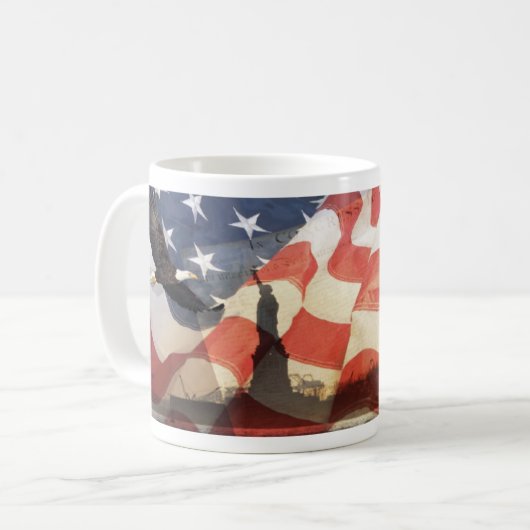 Facebookのマグのための改良のパーティーの旗 コーヒーマグカップ (正面左)