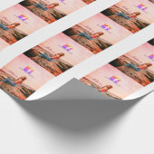 Facebookのユーザー名をフォローしてください ソーシャルメディアの写真 ラッピングペーパー (角)