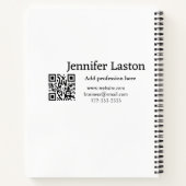 Facebookのユーザー名をフォローしてね QRコード ノートブック (裏面)