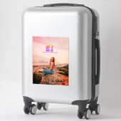 Facebookのユーザー名をフォローして写真をチェック シール (スーツケース)