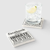 Facebookの刑務所受刑者再犯者 ストーンコースター (横)