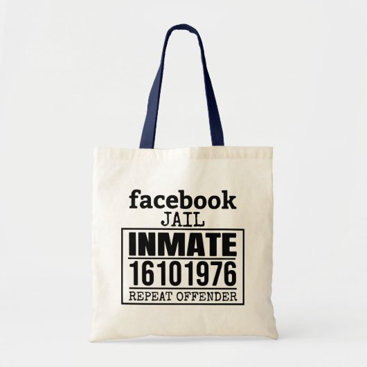 Facebookの刑務所受刑者再犯者 トートバッグ (正面)