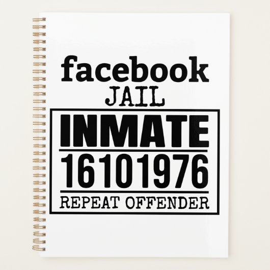 Facebookの刑務所受刑者再犯者 プランナー手帳 (正面)