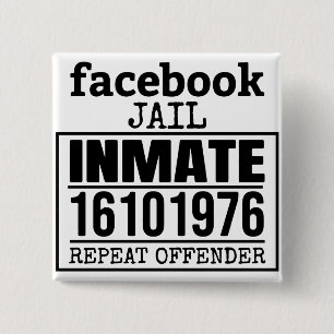 Facebookの刑務所受刑者再犯者 缶バッジ