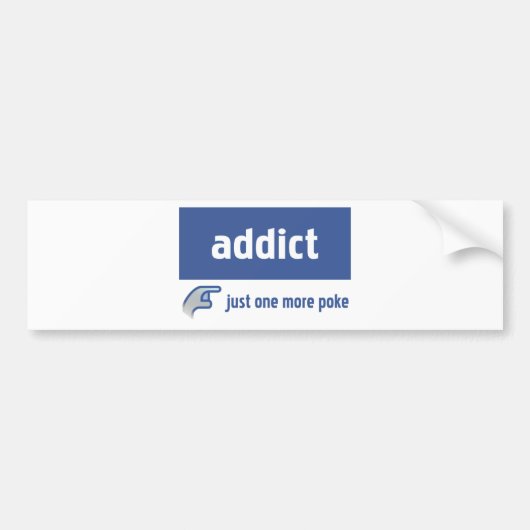 Facebookの常習者 バンパーステッカー (正面)