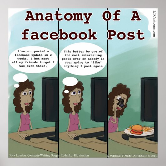 Facebookの投稿の楽しい解剖学 ポスター (正面)