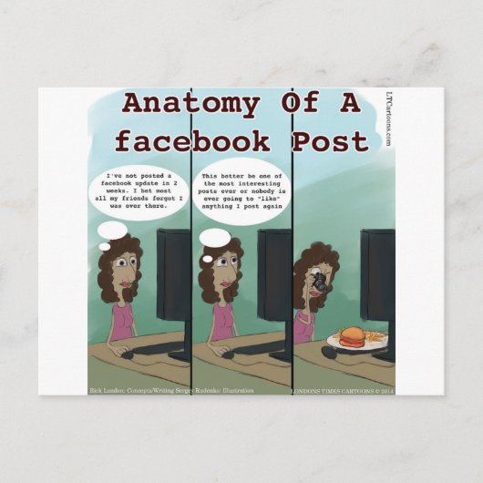 Facebookの投稿の構造がおもしろい ポストカード (正面)