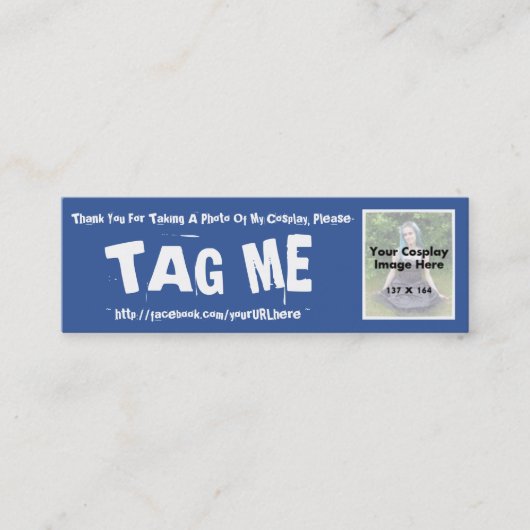 FacebookのCosplayの私の写真に付けて下さい コーリングカード (正面)