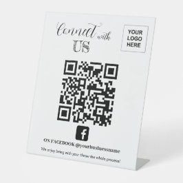 FacebookのQRコードに接続 台座サイン