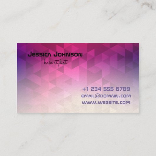 FacebookのTwitterのInstagramの社会的な幾何学的なモダン 名刺 (裏面)