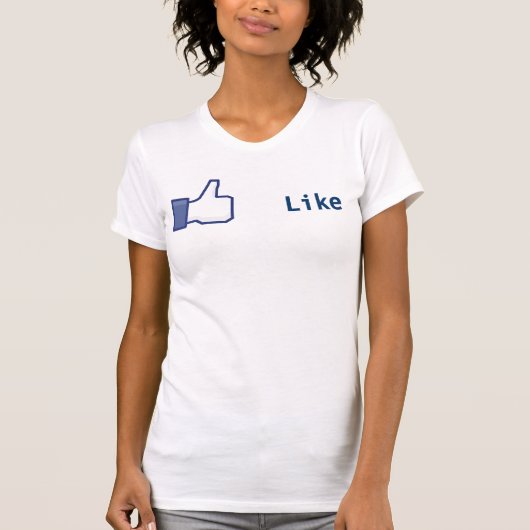 Facebookはボタンのワイシャツを好みます Tシャツ (正面)