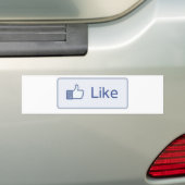 Facebookは好みます バンパーステッカー (車上)