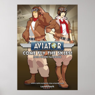 Facebookゲームポスターの航空者 ポスター