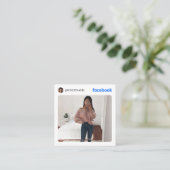Facebookソーシャルメディア写真名刺 スクエア名刺 (スタンド正面)