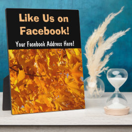 Facebookページにいいね!サイン カウンタープレート 秋の葉 フォトプラーク