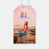Facebookユーザー名ソーシャルメディアフォトをフォロー ギフトタグ (裏面)
