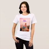 Facebookユーザー名ソーシャルメディアフォト トライブレンドTシャツ (正面全面)