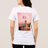 Facebookユーザー名ソーシャルメディアフォト トライブレンドTシャツ (裏面)