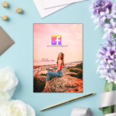 Facebookユーザー名ソーシャルメディア写真をフォローする  アクリル招待状 (インサイチュ (ウェディング))
