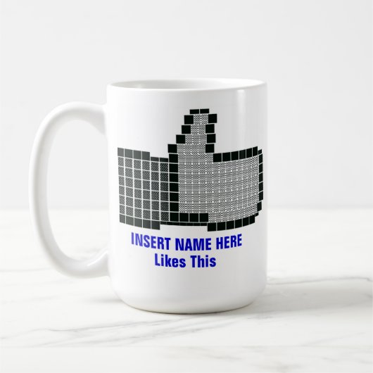 Facebookライクボタン コーヒーマグカップ (左)