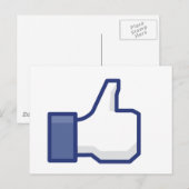 Facebookライクボタン ポストカード (正面/裏面)