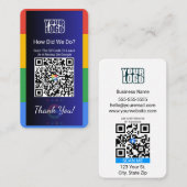 Facebookリンクを使用したGoogleレビュー名刺 名刺 (正面/裏面)