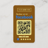 Facebookレビューお願いブロンズ 名刺 (正面)