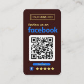 Facebookレビューお願い ブラックチェリー 名刺 (正面)