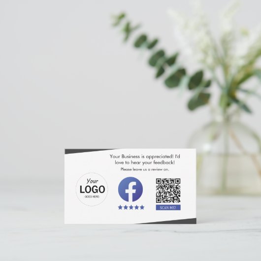 Facebookレビューカード 名刺 (スタンド正面)