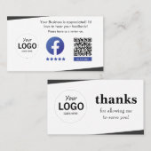 Facebookレビューカード 名刺 (正面/裏面)