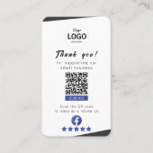 Facebookレビューカード 名刺 (正面)