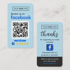 Facebookレビュー依頼 ベイビーブルー ビジネス 名刺