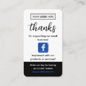 Facebookレビュー要求の名刺 名刺 (裏面)