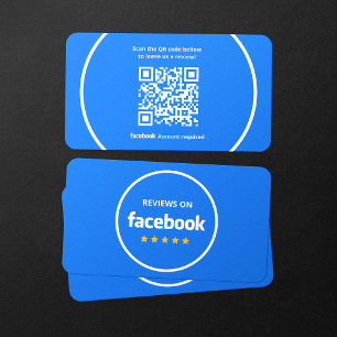 Facebookレビュー評価マイビジネス5スターQRコード 名刺